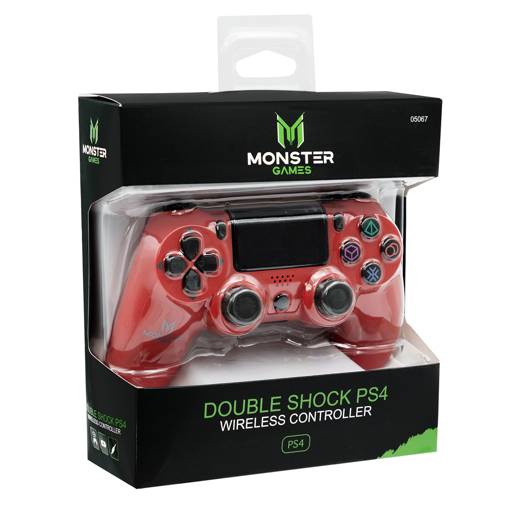 JOYSTICK INALÁMBRICO PS4 BLUETOOTH ROJO MONSTER