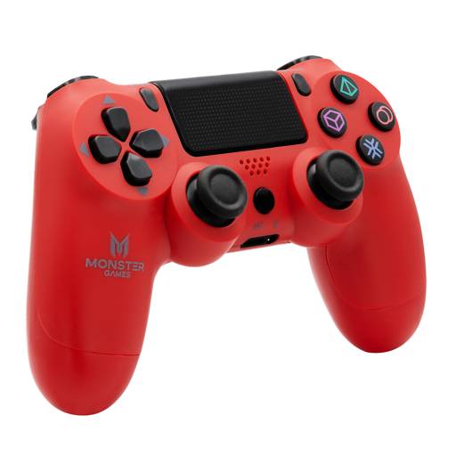 JOYSTICK INALÁMBRICO PS4 BLUETOOTH ROJO MONSTER